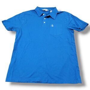 Original Penguin Shirt Size Large Men's Classic Fit Polo Shirt Casual Shirt Blue